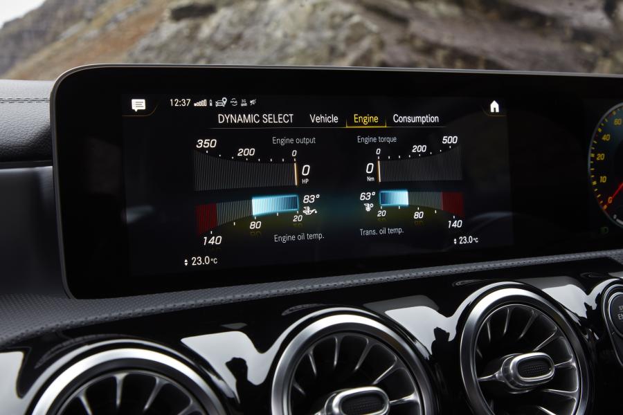 Детали интерьера Mercedes-AMG A35 4Matic Sedan (V177) 2019 года  (UK) (фото 74 из 74)